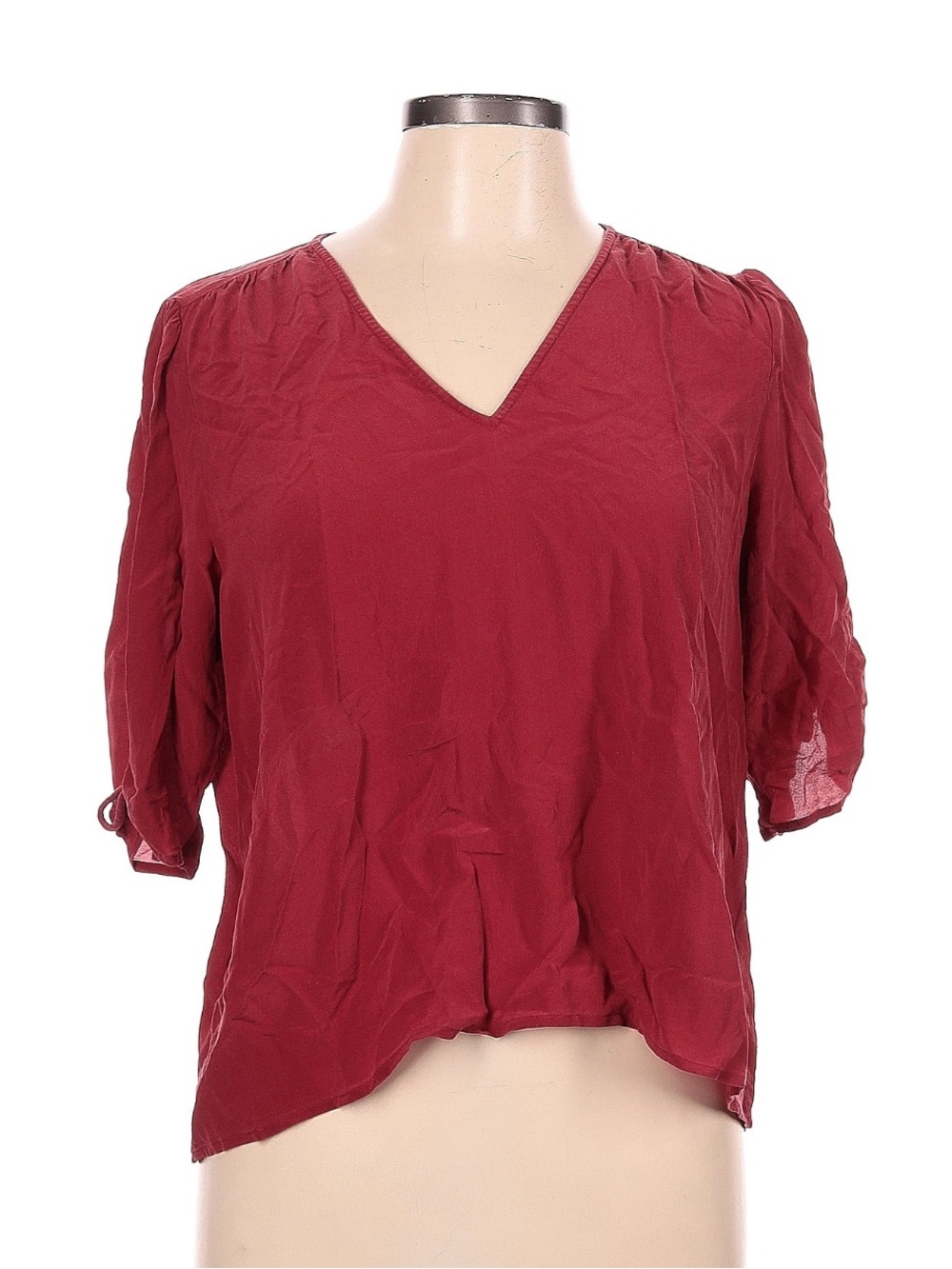 Madewell 100% silk short sleeve top size L